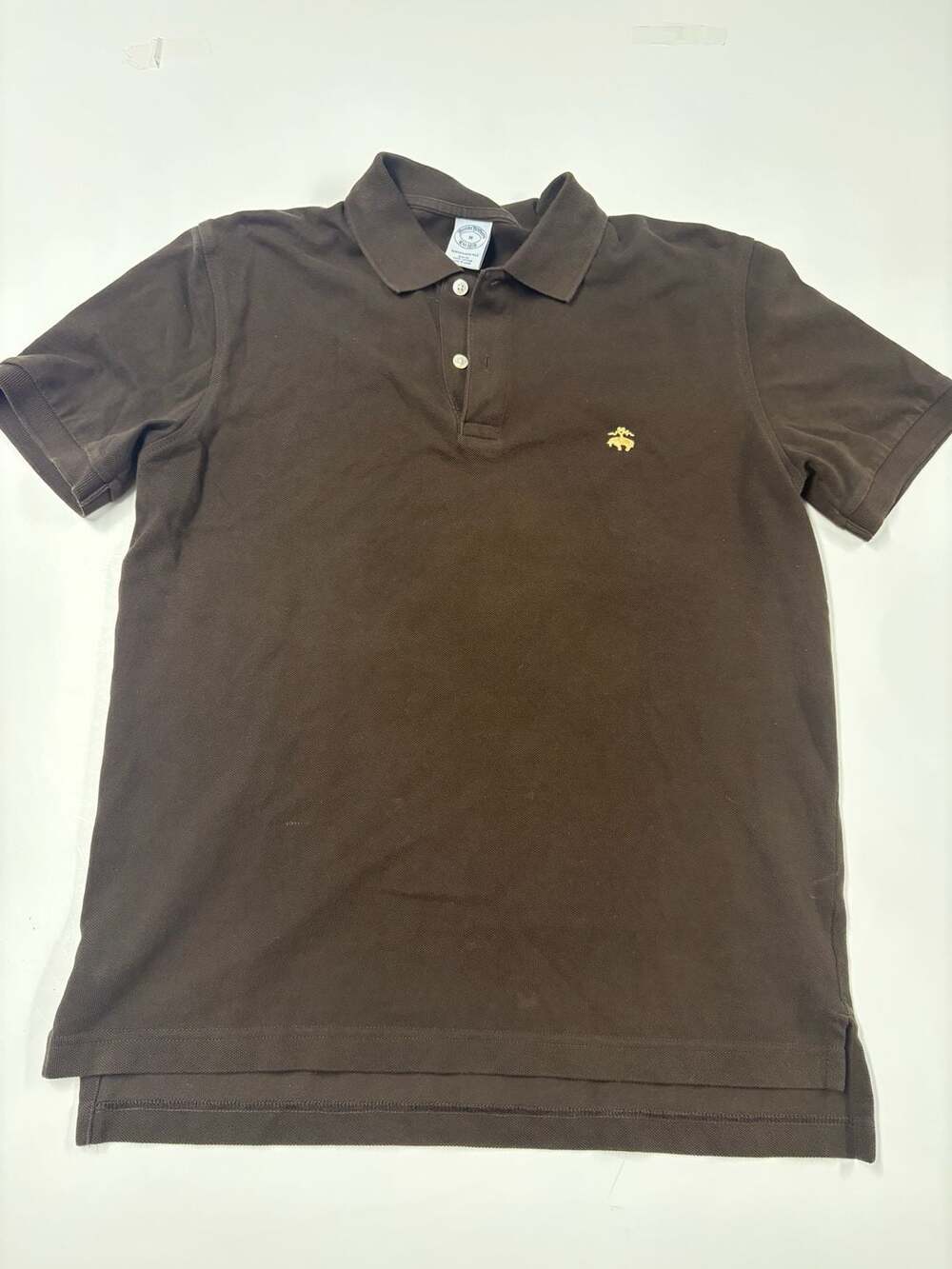 Brooks Brothers Performance Polo Size M Brown Slim Fit Cotton